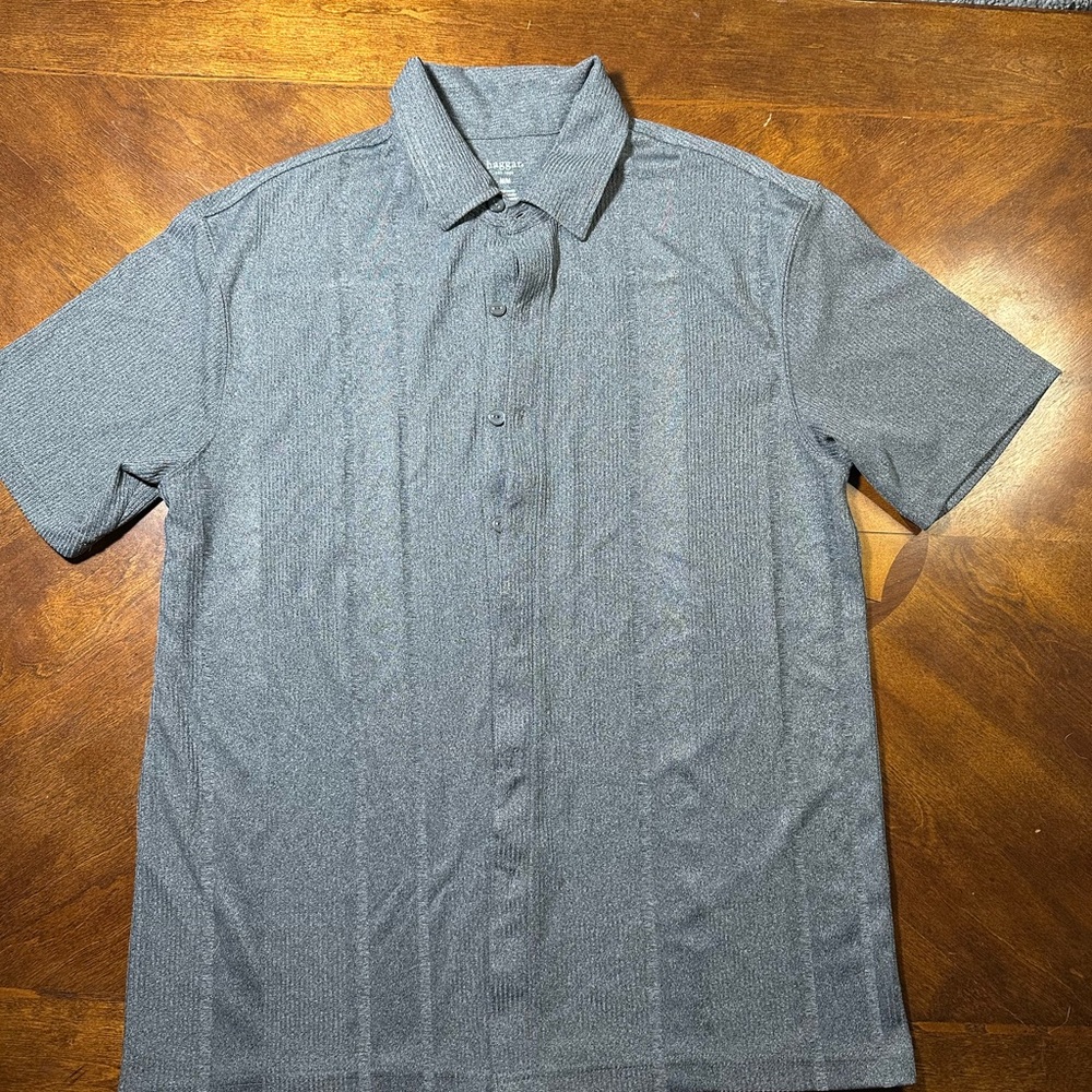 Haggar Men's Gray Button Down Shirt